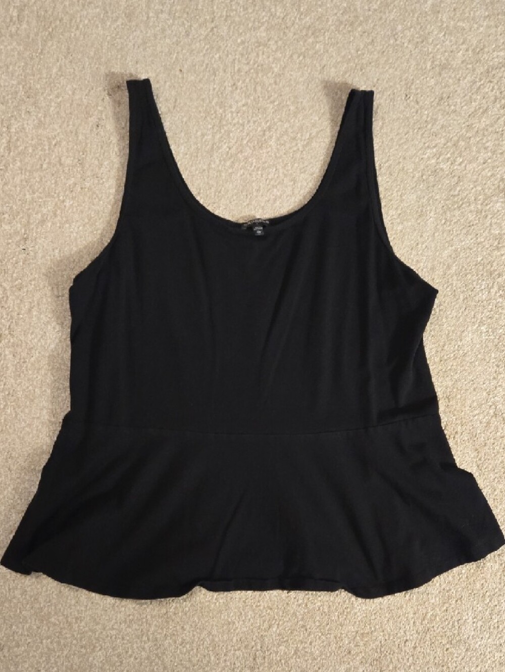 Express Olive Green & Black Scoop Peplum Tank Tops (Set Of 2) - Picture 5 of 5